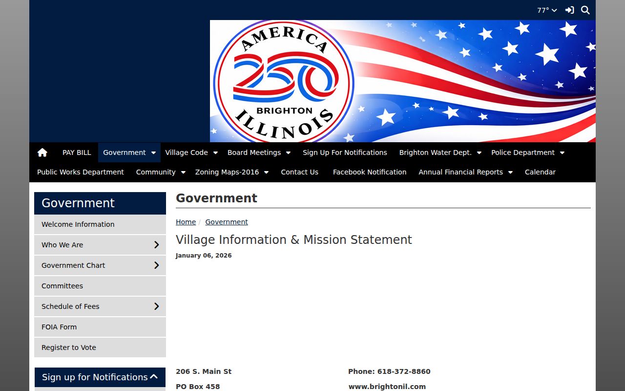 Brighton criminal history Village Hall and police contact